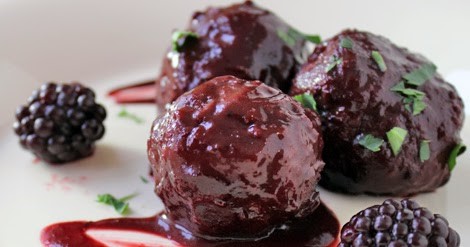 Blackberry Barbecued Meatballs – High Table BBQ Sauce